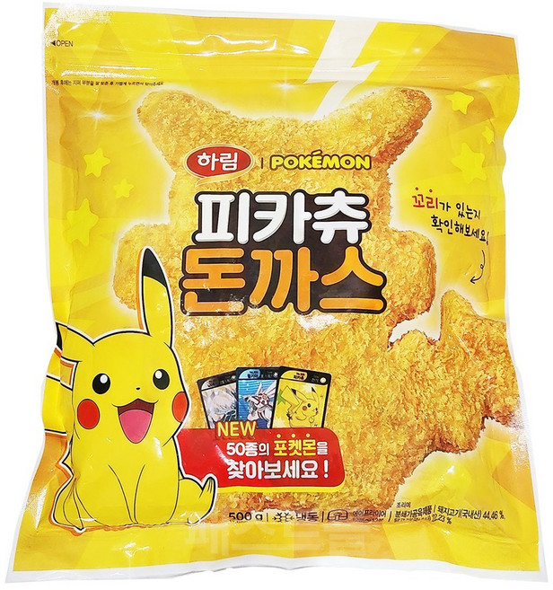 하림 포켓몬 피카츄 돈까스 500g, 1개