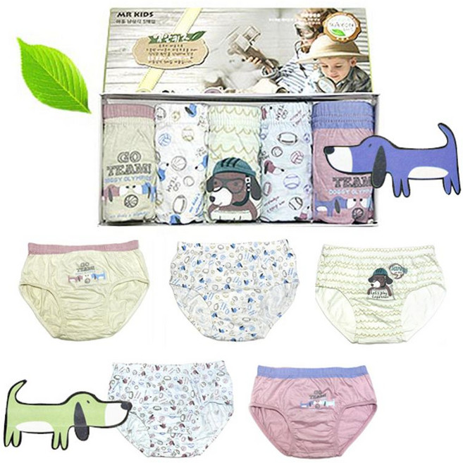 제이코튼 아동강아지팬티 5매세트