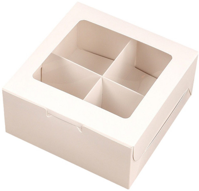 DD 디저트박스 칸막이 원터치 미니쿠키상자, 10개, 화이트 A