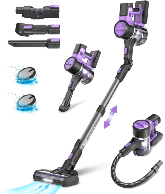 최신형 INSE 차이슨 무선 진공 청소기 BLDC 30Kpa 강력한 흡입력 + 다양한 구성품, S10X