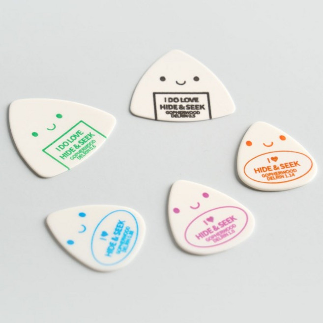 고퍼우드 기타 피크 델린 스탠다드 정삼각형 피크, 정삼각형 그린 0.6mm, 1개