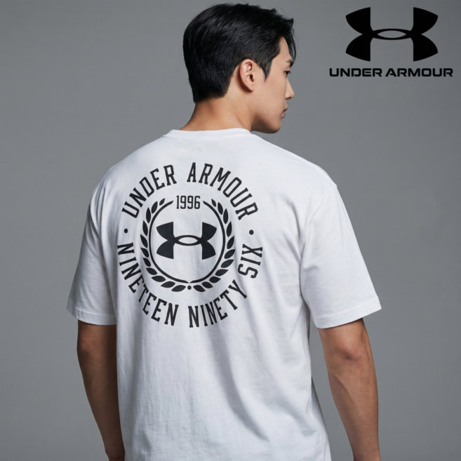 언더아머 APAC HW 그래픽 반팔티 기능성 티셔츠 운동 헬스 런닝 크로스핏 캐주얼 속건흡습 빠른 건조 활동성 좋은 티셔츠 냄새방지 빅사이즈 6007564-100