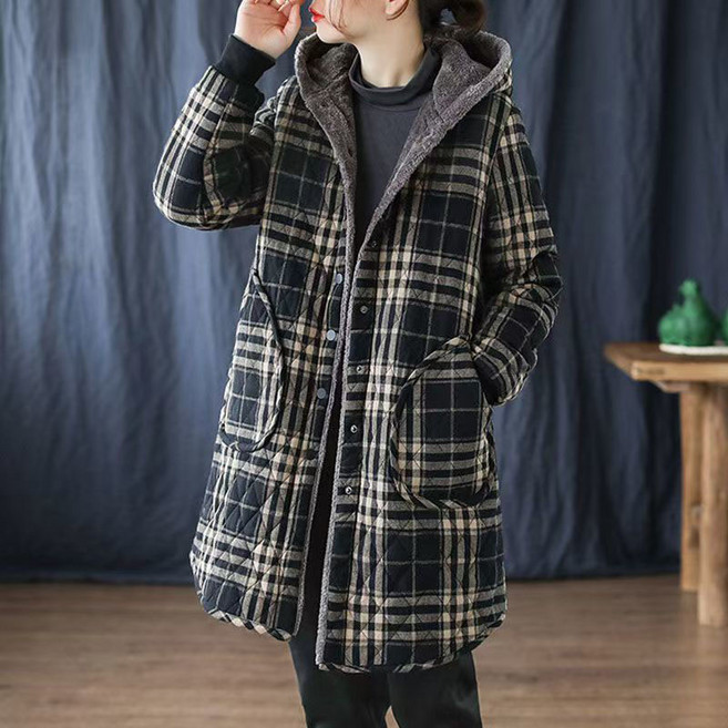 AOKADA 여성용 롱 패딩 코트 겨울용 따뜻한 캐주얼 후드 재킷