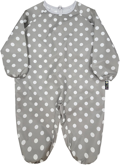 유아동 전신미술가운 지퍼형, 그레이도트