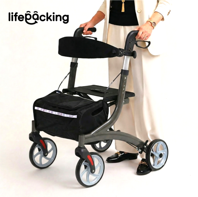 노인 보행보조기 어르신 보행기 실버카 할머니 유모차 롤레이터 CA8860, 1개