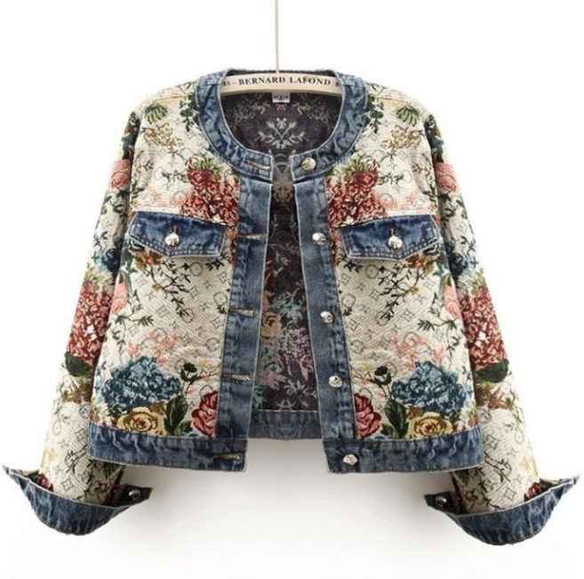 [쉬즈본] 산내자켓 여성 데님 아우터 크롭 자켓