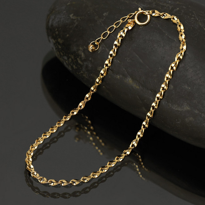 주리에떼 14K 18K 여성 데일리 리아 레이어드 체인 한줄 팔찌