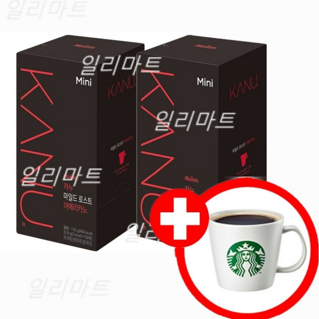 맥심 카누 아메리카노 마일드 다크 커피믹스 스틱 사은품, 마일드로스트 100개입, 1개, 100개입, 900mg