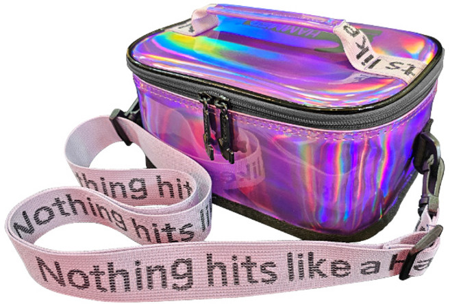 햄머 홀로그램 악세사리 빅 파우치 (어깨끈 탈부착형) + 뉴 햄머 홀로그램 볼타월 볼링가방 볼링미니백 볼링용품, 바이올렛+볼타월 1매 (색상랜덤), 1개