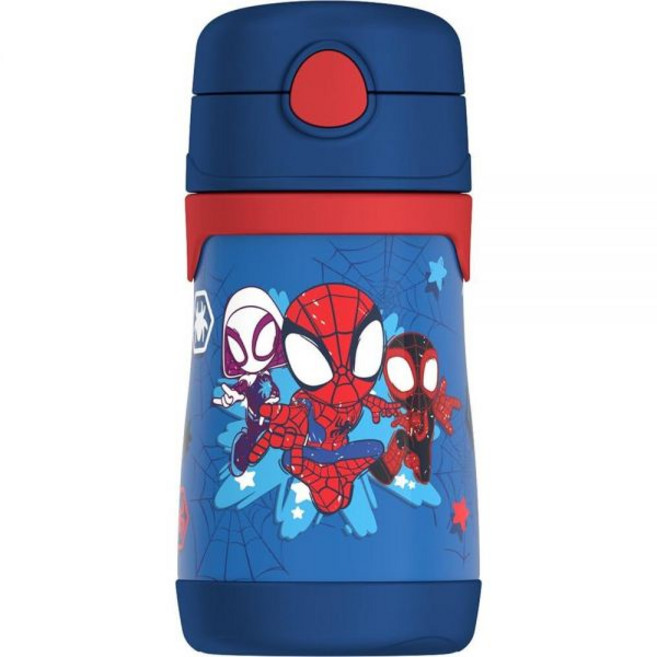 THERMOS 진공 단열 스테인리스 스틸 295.7ml10온스 빨대 물병 미니 마우스 200909, Spidey and His Amazing