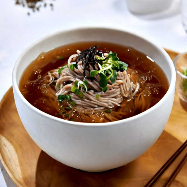 [츠메타이 냉소바] 쫄깃한 면발 메밀소바 냉모밀 개별포장 2인분, 1세트