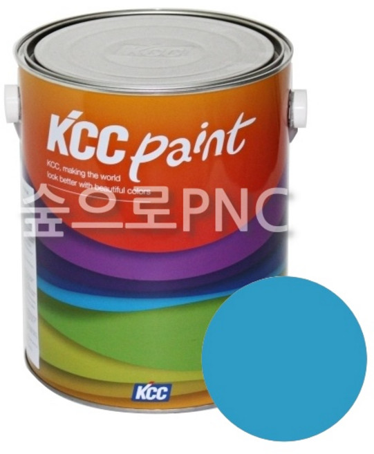 KCC 도로표지용 차선 노면표지용 도료 4L 도로 페인트 KSM6080-1종 차선페인트 도로라인페인트 주차장라인페인트, 청색(장애인용), 1개