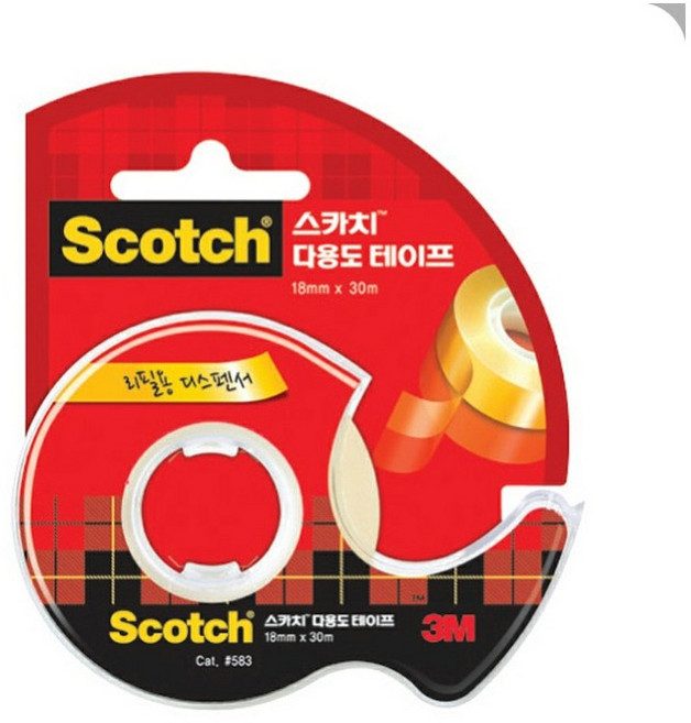 스카치 다용도 테이프 디스펜서 583 18mm x 30m, 2개입