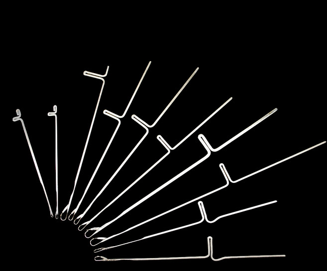 스킬바늘 (올스틸) 병부 답비 짜깁기 니트 요꼬 편직기바늘 매듭공예 그물수선, 3개