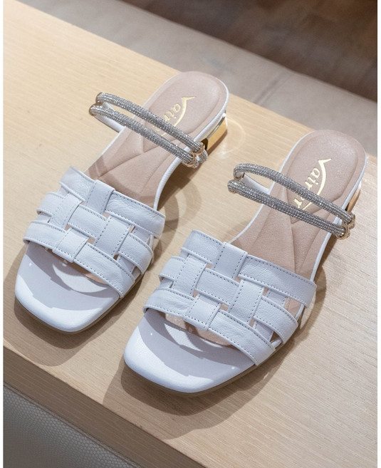 바이네르 054A 백색 여성 컴포트 샌들 2669527