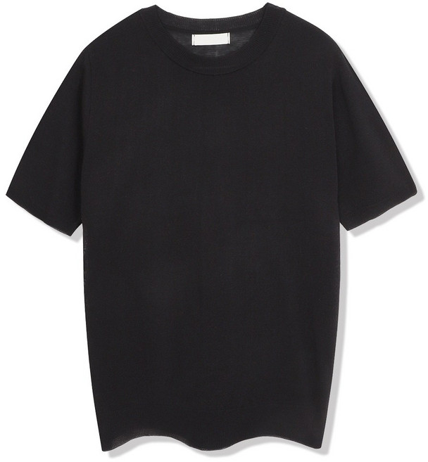 일루소 하프 라운드 니트 반팔 티셔츠 빅사이즈