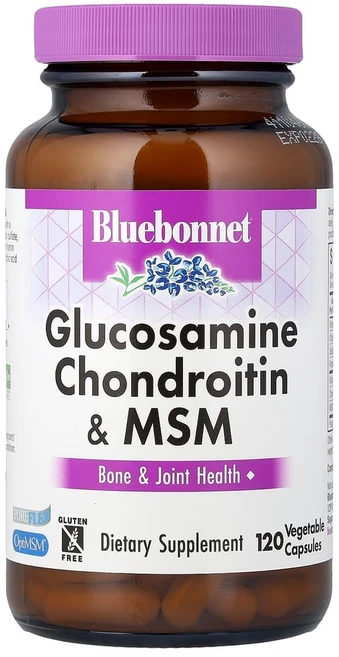 블루보넷 글루코사민 콘드로이친 콘드로이틴 MSM 메틸술포닐메탄 베지 캡슐 120정, 1개 - 쿠팡