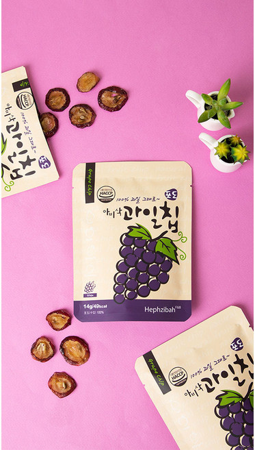아비삭 과일칩 포도, 2개, 14g