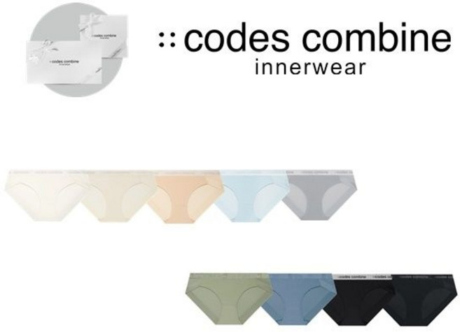 [백화점 정품] 코데즈컴바인 이너웨어 베이직여성햄라인팬티20종중1택CEWBP153BK21