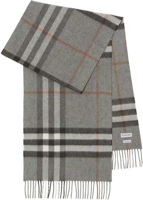 버버리 체크 패턴 캐시미어 스카프