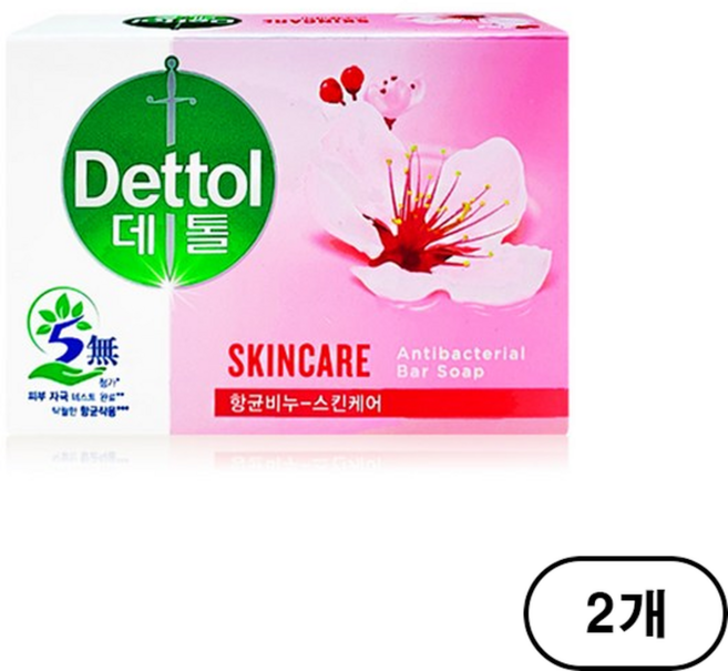 데톨 항균비누 모이스처(스킨케어), 100g, 2개입