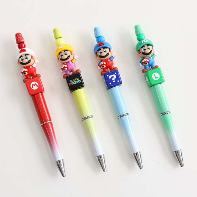 볼꾸 볼펜꾸미기 볼펜 완제품 모자 아저씨 4종 B3, 스카이