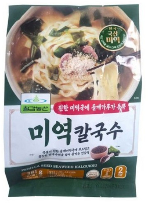 칠갑농산 미역칼국수, 2개, 381g