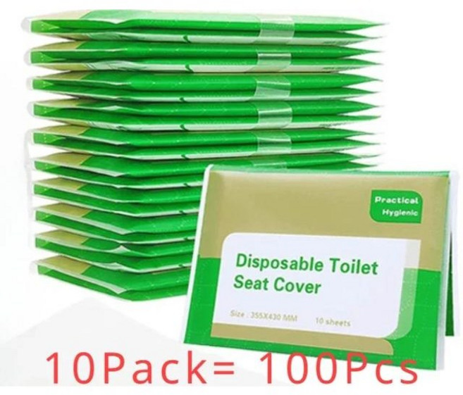 일회용 변기 커버 휴대용 여행 캠핑 호텔 욕실 분해 방수 화장실 매트 액세서리 (색상-100pcs), 02 LD-100PCS