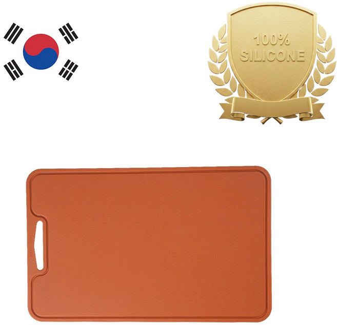 아티즌 쿡 국산 실리콘 도마 컷팅보드 향균 미끄럼 방지 칼자국 논슬립, 1개, 카라멜