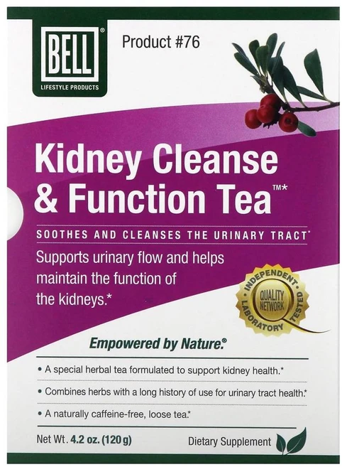 벨 라이프스타일 키드니 클렌즈 & 펑션 티 (신장 건강차) Bell Lifestyle Kidney Cleanse & Function Tea™ 120g, 1개 - 쿠팡