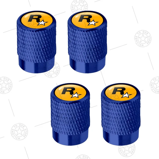 4pcs R 스타 로고 자동차 휠 타이어 밸브 캡 에어 스템 알루미늄 액세서리 재규어 호환 랜드 로버 피아트, 07 4pcs