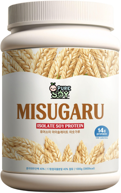 퓨어소이 아이솔레이트 식사대용 단백질쉐이크 미숫가루 파우더, 1개, 1.2kg
