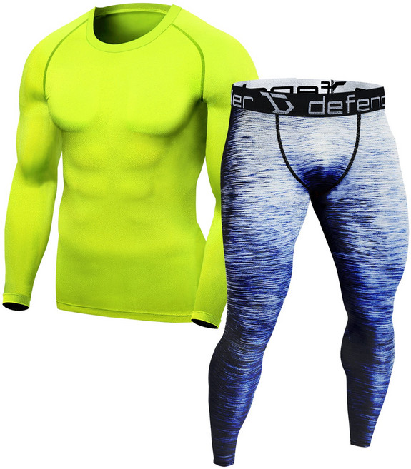 디펜더 남성용 기능성 스포츠 언더레이어 긴팔 9부바지 상하의세트