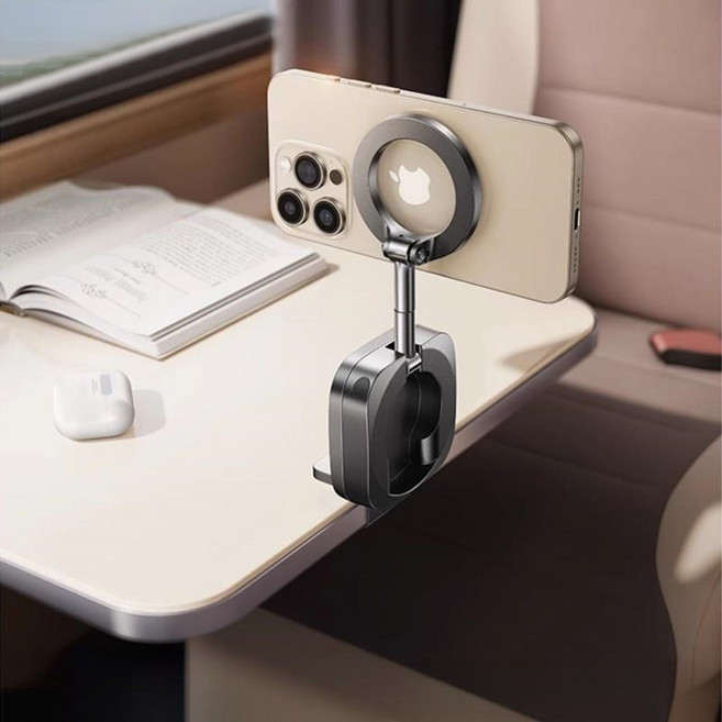 호밍사이 맥세이프그립톡 여행용 휴대폰 거치대 탁상 접다 스마트폰거치대, 블랙