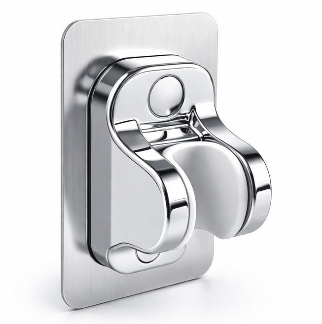 특별한회사 무타공 강력 접착 샤워기 거치대 각도조절 샤워헤드 홀더