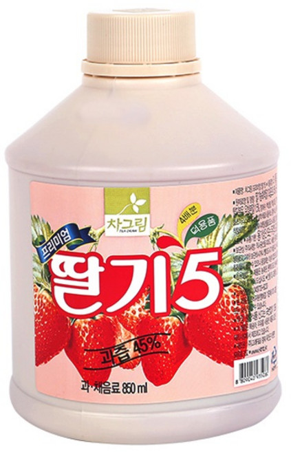 차그림 딸기주스 850ml 딸기 과일 농축액 원액 주스, 1개