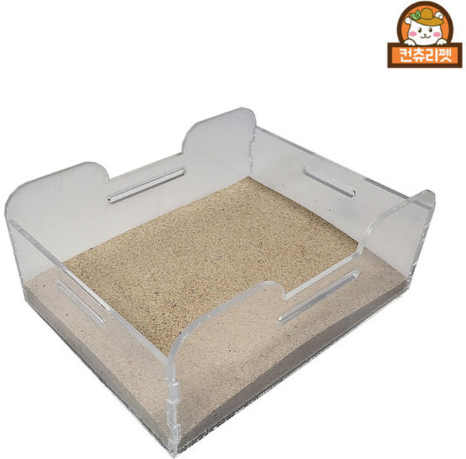 햄스터 고슴도치 아크릴 사각 화장실, 1개