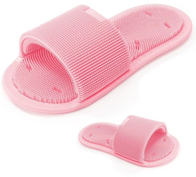 깔끔더하기 발세척 슬리퍼 발바닥 풋브러쉬 매트, 2개, 1개입, 베이비핑크