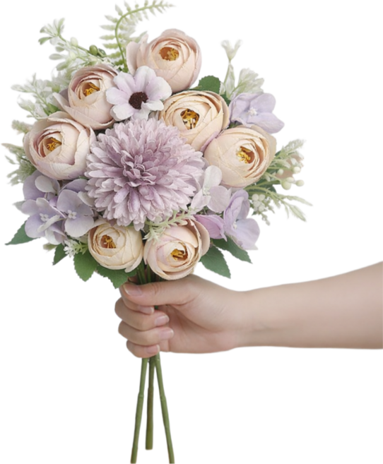 멜로우앤코 인테리어 조화 꽃다발, 라벤더피플, 2개