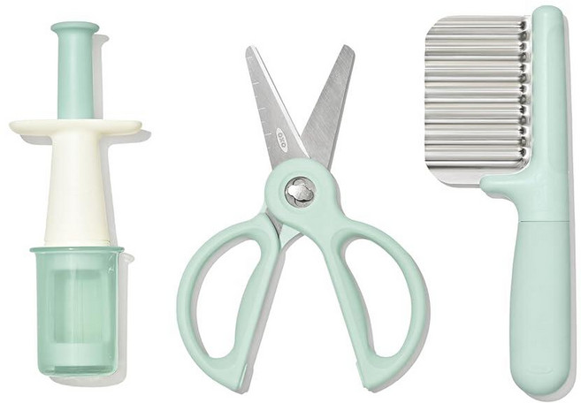 OXO Tot Cut & Prep 세트 아기 식사 필수품, OXO Tot Cut & Prep 세트, 아기 식사 필