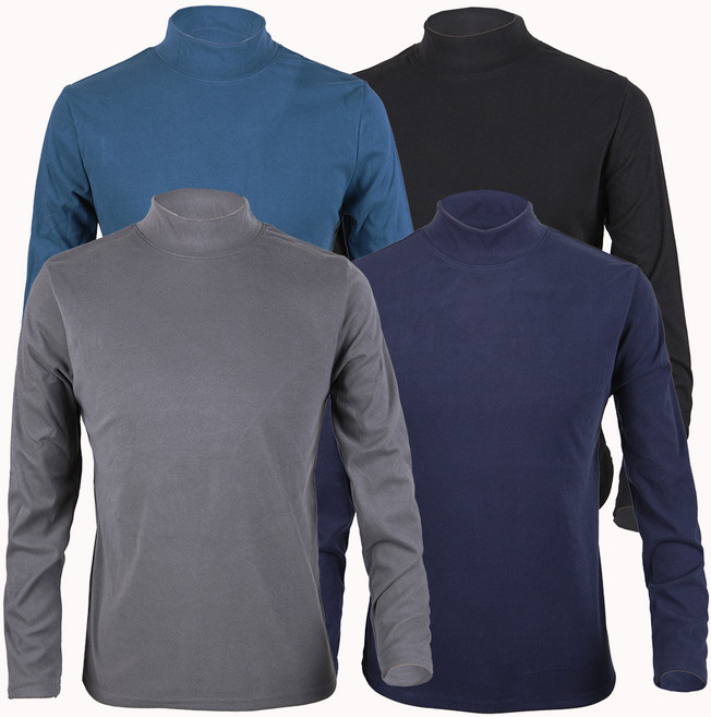 1+1 남자 양면기모 반목티 피치기모 남자반폴라 하프넥 티셔츠 긴팔티 이너웨어