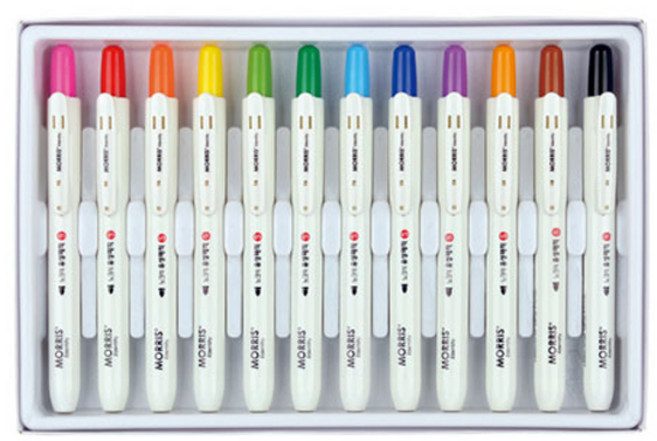 노크식유성매직 12색