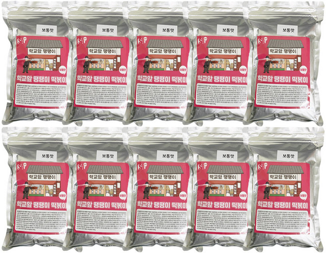 학교앞 옛날 떡볶이 소스 분말 가루 500g 대용량 업소용 양념 보통맛, 10개