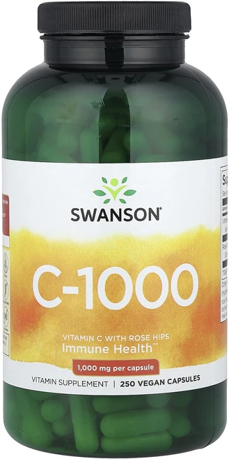 Swanson C-1000 비타민C 로즈힙 함유 1000mg 캡슐 250정, SwansonC1000비타민C로즈힙함유1000mg캡슐2, 1개 - 쿠팡