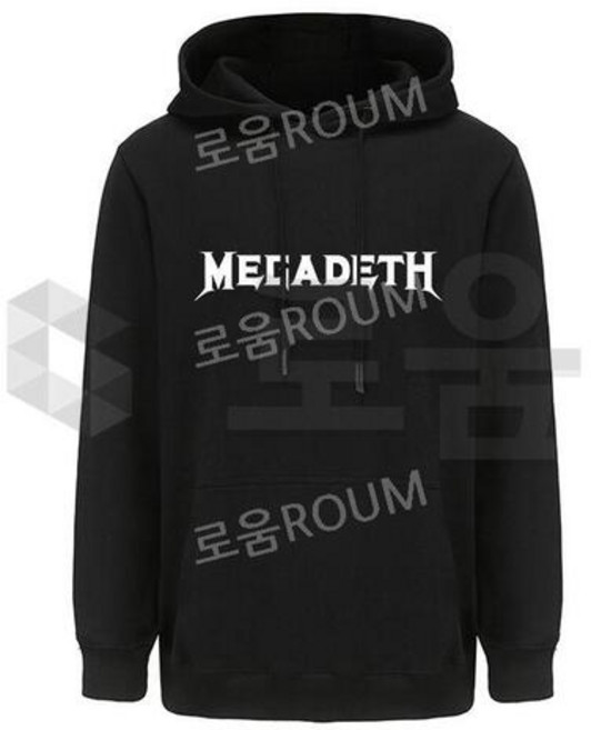 메가데스 Megadeth 록 헤비 메탈 프린트 티셔츠 가을 겨울 유니섹스 후드티 긴팔티