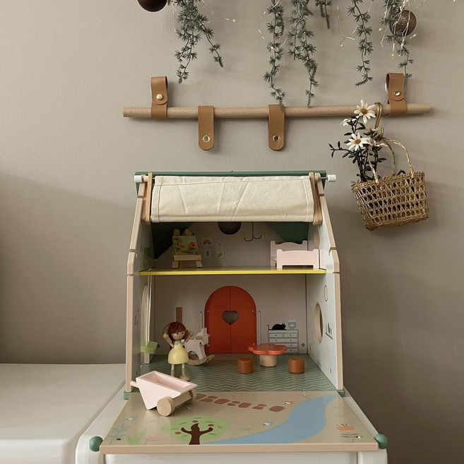 클래식월드 원목 2층 인형의집 소꿉놀이 3세 4세 5세 우든플라워돌하우스 여아 선물, 상세 설명 참조, 선택:우든플라워돌하우스