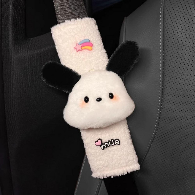 카툰 산리오 자동차 시트 벨트 커버 봉제 포차코 숄더 보호대 패드 인테리어, 6. A1