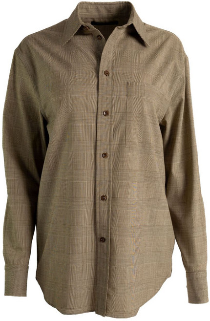 피비 파일로 체크 긴소매 셔츠