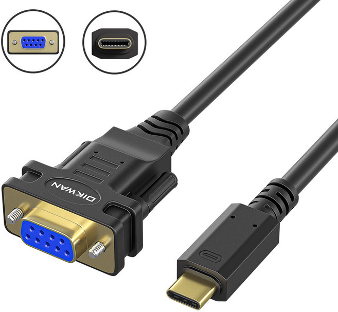C타입 TO DB9 F/M 시리얼 FT/RS232 변환 케이블1.8M 컨버터(대량 주문제작 가능), 1개, C타입 TO DB9/F(암) 시리얼 케이블