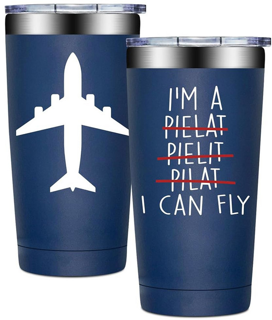 선물 항공 크리스마스 - 비행기 선물 컵 파일럿 선물 비행 BIRGIT 파일럿을 - 위한 여성을 위한 재미있는 선물 위한 - 비행기 위한 애호가 - 애호가를 남성을 텀블러 남성